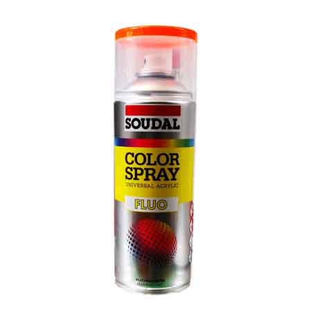 BOMBOLETTA SPRAY FLUORESCENTE SOUDAL 400 ml - Rosa - 6 pezzi- SOUDAL