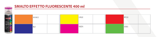 BOMBOLETTA SPRAY FLUORESCENTE AMBROSOL 400 ml - Rosso - 6 pezzi- AMBROSOL