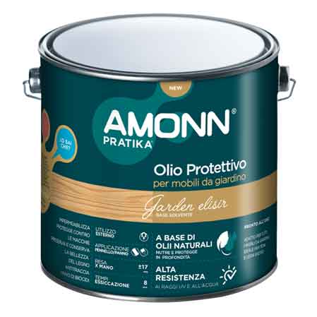 OLIO PROTETTIVO PER LEGNO 'GARDEN ELISIR' AMONN 0,75 lt - Satinato - AMONN