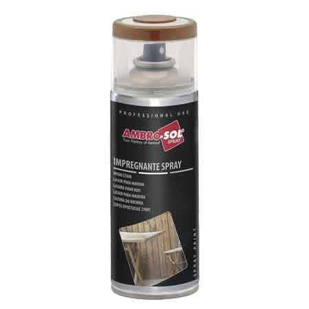 IMPREGNANTE PER LEGNO SPRAY AMBROSOL 400 ml - Teak - 6 pezzi- AMBROSOL