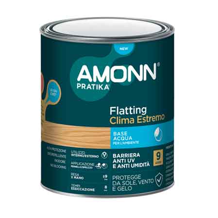 FLATTING PER ESTERNO ALL'ACQUA 'CLIMA ESTREMO' AMONN 0,75 lt - Lucido - AMONN