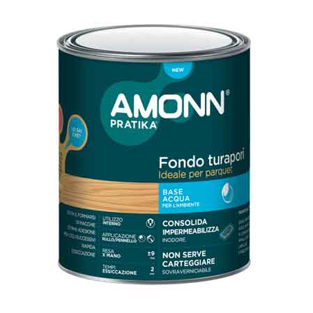 FONDO TURAPORI PER PARQUET AMONN 0,75 lt - Trasparente - AMONN