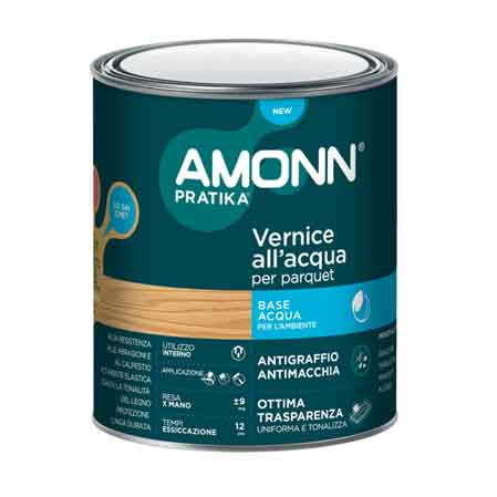 VERNICE ALL'ACQUA PER PARQUET AMONN 0,75 lt - Lucido - AMONN