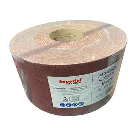 CARTA ABRASIVA 'E 28' Grana 80 - rotolo mm 120x50 mt - 50 metrilineari- IMPERIAL ABRASIVI