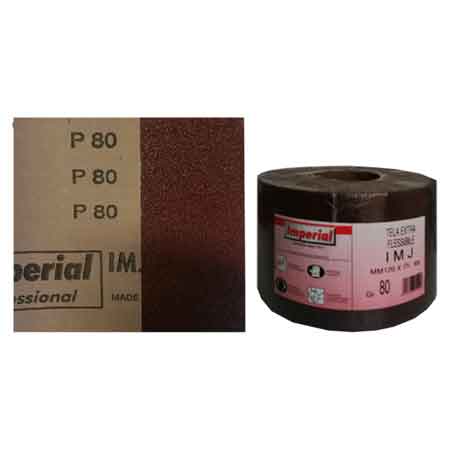 TELA ABRASIVA 'IMJ' Grana 100 - rotolo mm 120x25 mt - IMPERIAL ABRASIVI