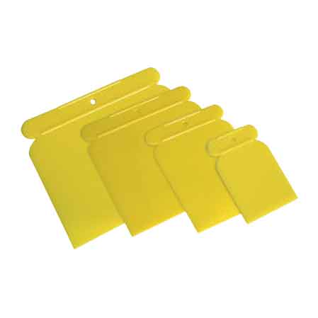 SET SPATOLE IN PLASTICA conf. 4 pezzi