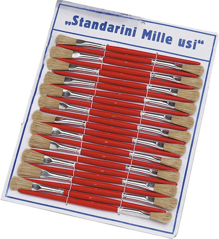 PENNELLI STANDARINI SU CARTELLA n° 1 - 24 pezzi - PENNELLIFICIO PARTENOPEO