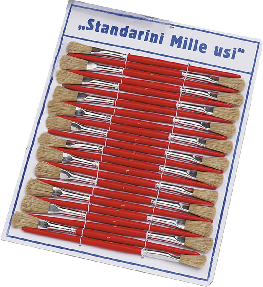 PENNELLI STANDARINI SU CARTELLA n° 2 - 24 pezzi - PENNELLIFICIO PARTENOPEO