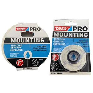 NASTRO BIADESIVO ' MOUNTING SPECCHI' TESA mm 19x5 mt - Col. Bianco