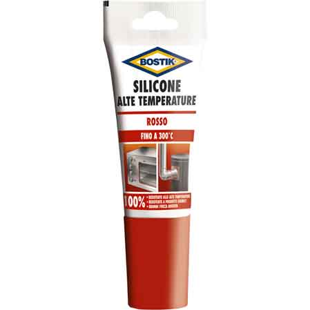 SILICONE ALTE TEMPERATURE 60 ml - Rosso - BOSTIK