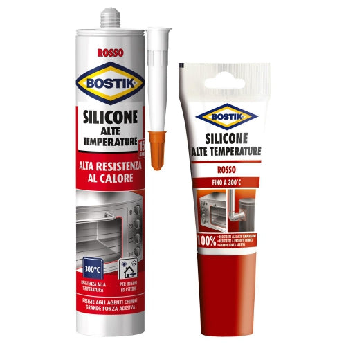 SILICONE ALTE TEMPERATURE 60 ml - Rosso - BOSTIK