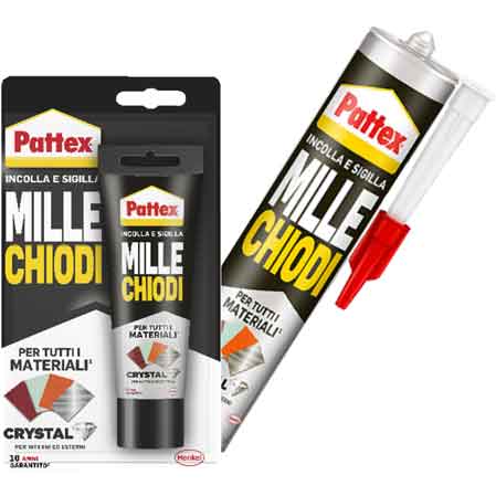 SIGILLANTE 'MILLECHIODI CRYSTAL' 290 gr - in cartuccia - PATTEX
