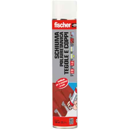 SCHIUMA POLIURETANICA TEGOLE E COPPI 750 ml - Per pistola - FISCHER