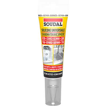 SILICONE UNIVERSALE IN BLISTER SOUDAL 60 ml - Bianco - SOUDAL