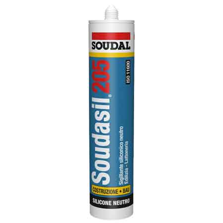 SIGILLANTE NEUTRO PER EDILIZIA 'SOUDASIL 205' SOUDAL 310 ml - Rame - SOUDAL