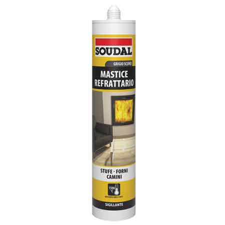MASTICE REFRATTARIO SOUDAL 290 ml - Grigio scuro - SOUDAL