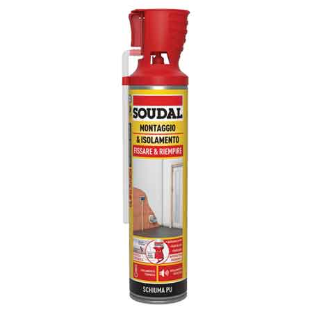 SCHIUMA POLIURETANICA UNIVERSALE CON APPLICATORE SOUDAL 600+150 ml - SOUDAL