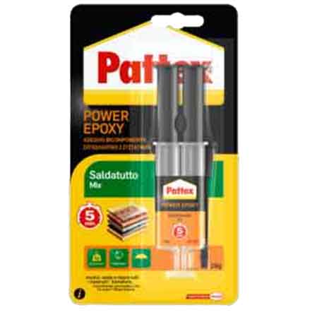 COLLA 'POWER EPOXY SALDATUTTO' SIRINGA 28 gr - PATTEX