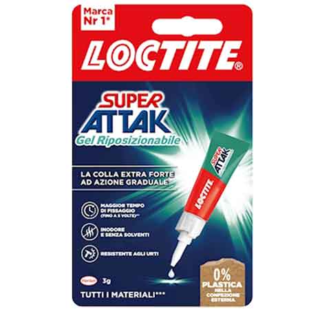 COLLA 'SUPER ATTAK GEL RIPOSIZIONABILE' 3 gr - LOCTITE