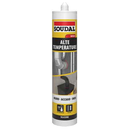 SILICONE ALTE TEMPERATURE SOUDAL 310 ml - Nero - SOUDAL