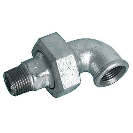 GOMITO A 90  ° M.F. CON BOCCHETTONE CONICO 1/2 - EO