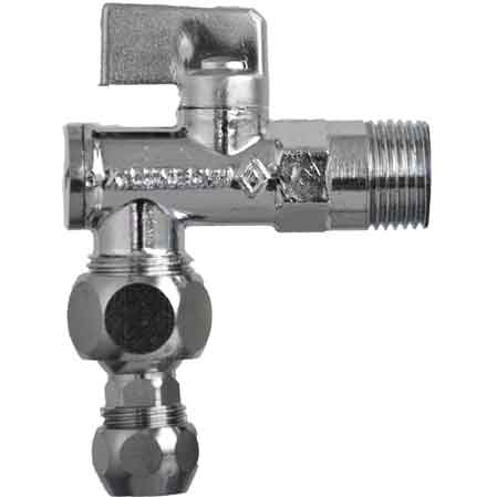 RUBINETTO A SFERA SOTTOLAVABO 1/2 x 3/8 - Ø 10 mm - 2 pezzi