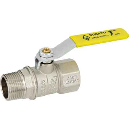 VALVOLA A SFERA PER GAS M.F. A LEVA 1/2 - TIEMME