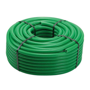 TUBO CORRUGATO CON TIRAFILO VERDE  Ø 25 - Rotolo 50 mt - 50 metrilineari
