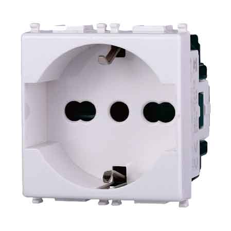 PRESA ITALIANA/TEDESCA 'STARLIGHT' 10/16A 250V - 2P+T - ELETTROIT