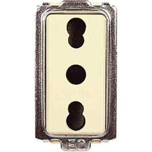 PRESA BIVALENTE 'TONDO' 10/16A 250V 2P+T - EC ELETTROCANALI