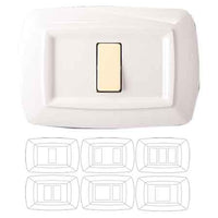 PLACCA COPRINTERRUTTORI 'TONDO' BIANCA 1 modulo - EC ELETTROCANALI