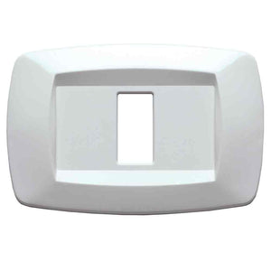 PLACCA COPRINTERRUTTORI 'TONDO' BIANCA 1 modulo - EC ELETTROCANALI