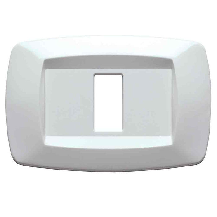 PLACCA COPRINTERRUTTORI 'TONDO' BIANCA 1 modulo - EC ELETTROCANALI