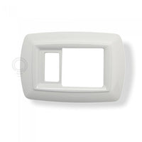 PLACCA COPRINTERRUTTORI 'TONDO' BIANCA per UNEL + 1 modulo - EC ELETTROCANALI