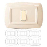 PLACCA COPRINTERRUTTORI 'TONDO' AVORIO 1 modulo - EC ELETTROCANALI