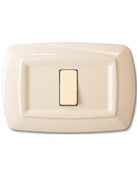 PLACCA COPRINTERRUTTORI 'TONDO' AVORIO 1 modulo - EC ELETTROCANALI