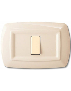 PLACCA COPRINTERRUTTORI 'TONDO' AVORIO 1 modulo - EC ELETTROCANALI