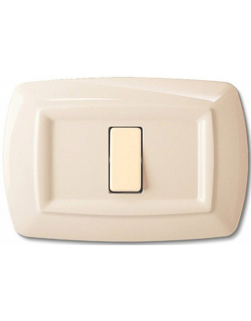 PLACCA COPRINTERRUTTORI 'TONDO' AVORIO 1 modulo - EC ELETTROCANALI