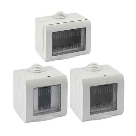 CONTENITORE DA PARETE PER APPARECCHI IP55 'EASY' 3 Posti - EC ELETTROCANALI
