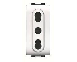 PRESA BIVALENTE 'MYLIFE' 10/16A 250V 2P+T - Grigio - EC ELETTROCANALI