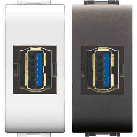 PRESA STANDARD USB Grigio - EC ELETTROCANALI