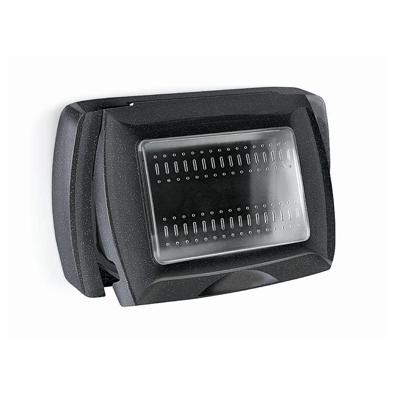 PLACCA AUTOPORTANTE C/PORTELLO 'MYLIFE' 3 Moduli - Nera - EC ELETTROCANALI