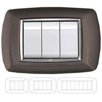 PLACCA COPRINTERRUTTORE IN ALLUMINIO NOTTE 'MYLIFE' 4 moduli - EC ELETTROCANALI