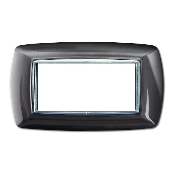 PLACCA COPRINTERRUTTORE IN ALLUMINIO NOTTE 'MYLIFE' 4 moduli - EC ELETTROCANALI