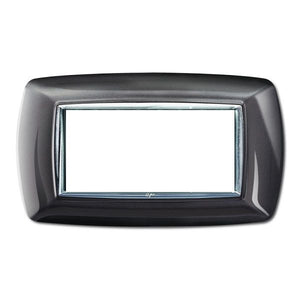 PLACCA COPRINTERRUTTORE IN ALLUMINIO NOTTE 'MYLIFE' 4 moduli - EC ELETTROCANALI