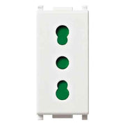 PRESA BIVALENTE 'PLANA' VIMAR 10/16A 250V 2P+T - Col. Bianco - VIMAR
