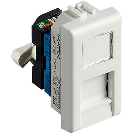 PRESA TELEFONICA RJ45 'MATIX' BTICINO Cat. 5E UTP - Bianco - BTICINO