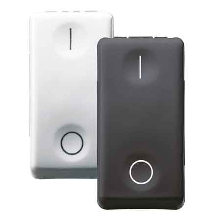 INTERRUTTORE BIPOLARE 'SISTEM' 16Ax 250V - Nero - GEWISS