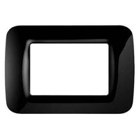 PLACCA COPRINTERRUTTORI NERO TONER 'SYSTEM' 3 posti - GEWISS
