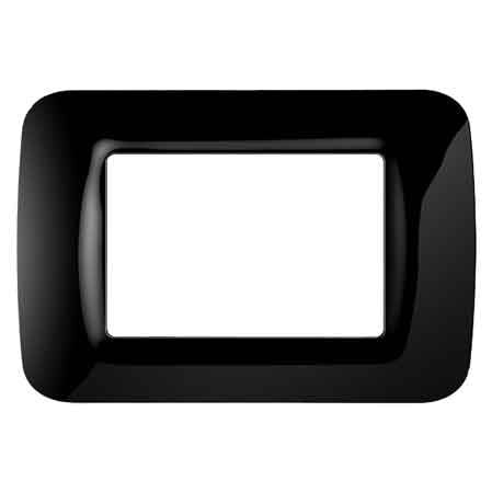 PLACCA COPRINTERRUTTORI NERO TONER 'SYSTEM' 3 posti - GEWISS